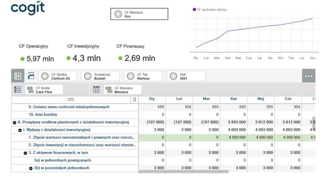 Zaplanuj Cash Flow w IBM Planning Analytics